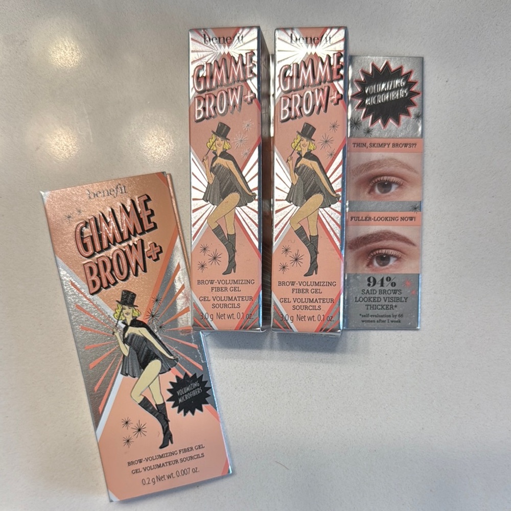 Brand new unopened! Benefit Gimme Brow+ Volumizing Eyebrow Gel - 2 + bonus